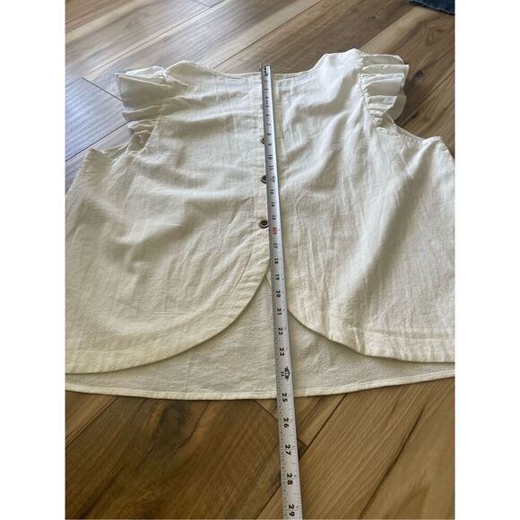 NWT EMERY ROSE Solid Ruffle 100% Cotton Trim Blouse 2XL - Picture 6 of 8